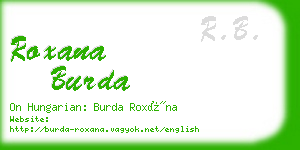 roxana burda business card